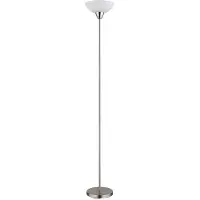 Globo Stehleuchte, Glas opal, nickel matt, H 180 cm