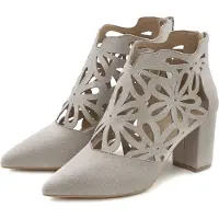 LASCANA High-Heel-Stiefelette Ankle Boot, Stiefelette, Stiefel, hellgrau Größe 37