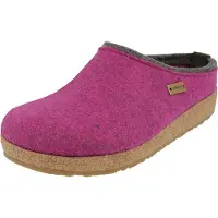 Iesse Schuh Haflinger Damen Pantoffel Wollfilz Hausschuh Grizzly Kris 711056, Größe:42 EU, Farbe:Pink