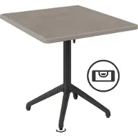 BIG Möbel Gastro Terrassentisch Luna Wackelfrei | 80x80 cm | Resalit Beton Hell | klappbar | selbstregulierend