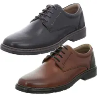 Josef seibel Schnürschuh "Alastair", Herren, Gr. 45, Leder, schwarz, Glattleder, unifarben, Schuhe Schnürschuh, im leichten Used-Look, Freizeitschuh, Halbschuh, Schnürschuh