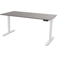 Assmann Elektrisch höhenverstellbarer Schreibtisch Y-Line Sichtbeton Anthrazit Weiß, 160x70cm, Memoryfunktion, Kollisionsschutz, 2-fach-Motorik