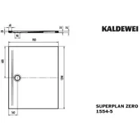 Kaldewei 355447983199 DW SUPERPLAN ZERO Mod.1554-5, 900 x