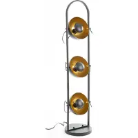 Globo Stehlampe Ole Schwarz mit Gold