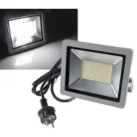 Chilitec LED-Fluter SlimLine CTF-SLT 50 silber 50W 5220lm 4000K neutralweiß IP44