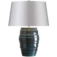 Elstead Lighting Elstead Neptune Tischleuchte E27 Blaue Glasur Silber, UK