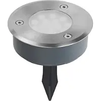 Ledvance LED Außenleuchte Endura Hybrid Ground Spike 1W Stainles Steel Warmweiss 4058075834606