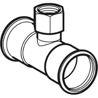 Geberit T-Stück Mapress Edelstahl, Ø108mm x Rp3/4", Innengewinde, Pressmuffen, Edelstahl 1.4401, 1 Stk.