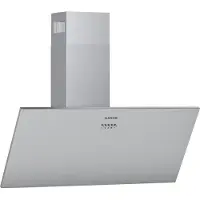 Klarstein Silver Lining - Dunstabzugshaube Kopffreihaube, , Umluft- oder Abluftbetrieb, 3 Leistungsstufen, Touchcontrol, Schräghaube, Wandhaube, 568 m³/h, 90 cm, silber