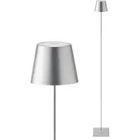 Sigor Akku-Stehleuchte LED Nuindie 120cm silberfarben rund 2,2W FlexMood 2200K/2700K IP54 168/197lm Ra8
