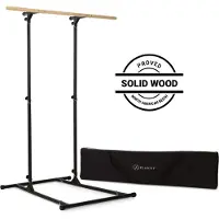 Klarfit T-Trix Pull Up Station - MultiGym Concept , multifunktionale Klimmzugstange , höhenverstellbar , bis 100 kg , Massive Buche , Stahl , schwarz