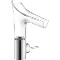 Hansgrohe Waschtisch-Einhebelmischer Axor Starck V 140 m Glasausl., unverschließ Abl.garn, chr