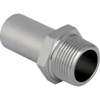 Geberit Mapress Übergang mit Einschubende, Edelstahl, d15mm, R1/2, Packung mit 5 Stk.