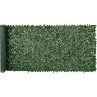 Vevor Sichtschutzzaun aus Efeu, 1500 x 4010 mm, Sichtschutz, Efeuzaun mit Netzgeweberückseite und verstärkter Verbindung, künstliche Hecken mit Weinblättern als Dekoration für Garten, Hof, Balkon