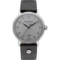 Bruno Söhnle Herrenuhr Bergamo Big Leder grau 17-13234-831