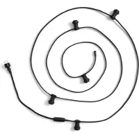 LEDKIA Girlande für den Außenbereich IP44 Flaches Kabel mit Fassung E27 nach Maß Schwarz 50 m