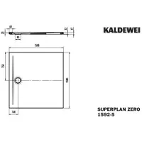 Kaldewei SUPERPLAN ZERO 1592-5, Duschwanne mit Wannenträger extraflach, 150x150cm, 359247982674
