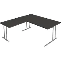 Kerkmann Büromöbelfabrik kerkmann Schreibtisch ARTLINE mit Anbau (B)1.600 mm weiß Speditionsversand