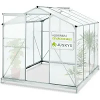 Juskys Aluminium Gewächshaus mit Fundament