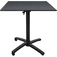 Restootab Klappbarer Terrassentisch aus Compact HPL Anthrazitgrau 70 x 70