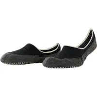 Falke Uni Hausschuhe - Cosyshoe, niedrig, Haus-Slipper, Anti-Rutsch, Füßlinge, Schurwolle Dunkelgrau 39-40