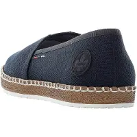 Rieker Damen Slipper Halbschuh Gummizug Stretch M2278, Größe:42 EU, Farbe:Blau