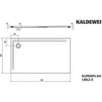 Kaldewei 386247983675 DW SUPERPLAN Mod.1862-5, 1000 x 1600,