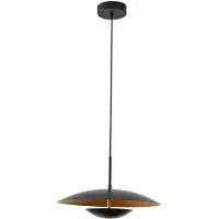 LINDBY LED-Hängeleuchte Tiama, Metall, schwarz/gold, Ø 40 cm