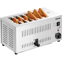 Bartscher Schlitztoaster TS60, 6 Schlitze (145x20mm), Timer, Krümelschublade