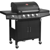 TAINO RED 4+1 Gasgrill schwarz 4 Edelstahl Brenner Seitenkocher