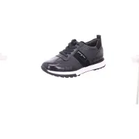 Paul green Damen Sneaker Schwarz mit Schnürverschluss und gepolsterter Lederdecksohle