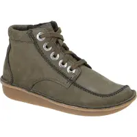 Clarks FUNNY CEDAR Damenschuhe - Hi cut Sneaker grün Freizeit NEU