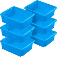 BRB-Lagertechnik BRB 6X Aufbewahrungsbox, stapelbar, nestbar, 17 Liter, LxBxH 455 x 360 x 145 mm, Polypropylen (PP), blau