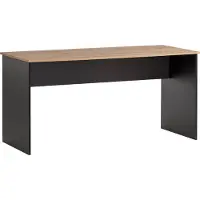 MÖBELPARTNER Schreibtisch Raven | HxBxT 74x150x65cm | Eiche/Schwarz