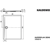 Kaldewei 355247983664 DW SUPERPLAN ZERO Mod.1552-5, 800 x