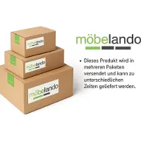 Möbelando Wohnwand TV-Wand Mediawand Schrankwand Wohnzimmerwand Anbauwand "Trento VI" inklusive Beleuchtung