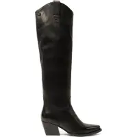 Lazamani Stiefel Damen Schwarz Leder