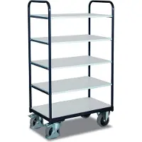 Cordes Hoher ESD Etagenwagen mit 5 Böden Typ L + EasySTOP