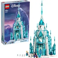 LEGO 43197 Disney Princess Der Eispalast, mit Mini Puppen von Anna und Elsa („Frozen“), Olaf-Figur, ab 14 Jahre