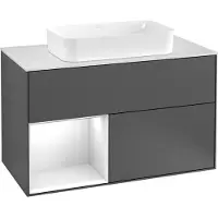 Villeroy & Boch V&B Waschtischunterschrank FINION 1000x603x501mm m Apl. Gl bl ma Regalelem