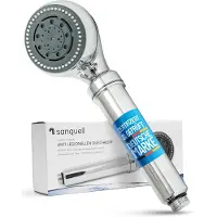 Sanquell Legionellenfilter Duschkopf Safety Chrom | Medizintechnik | Sofortschutz | Diskret | Hochwertig