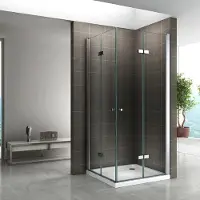 I-flair Falttür Duschkabine 85x95x180 cm aus durchsichtigem 6 mm Sicherheitsglas - DK99