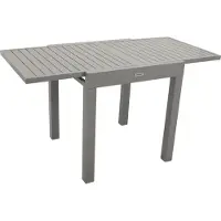 Degamo Balkontisch Gartentisch TIRANA 70/140x70cm, ausziehbar, Alu silbergrau