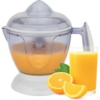 Bomann Saftpresse elektrisch | Start-/Stoppfunktion | 1,2L Orangensaftpresse | inkl. 2 Kegel | Rechts-Linkslauf | Orangenpresse | ZP 1092 CB