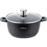 Rukauf Cheffinger TOPF 28 cm Aluguss schwarz