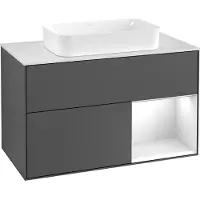 Villeroy & Boch V&B Waschtischunterschrank FINION 1000x603x501mm m Apl. Gl bl ma Regalelem