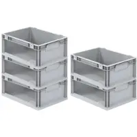 Proregal SparSet 5x Eurobox NextGen Store HxBxT 17 x 30 x 40 cm 16 Liter Seite Offen Eurobehälter Transportbox