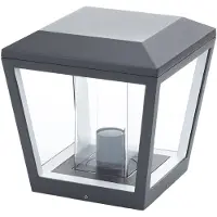 LUCANDE Sockelleuchte aussen Dunia , dimmbar, schwarz, Aluminium, Modern, Außenleuchte