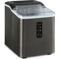 Klarstein Eiswürfelmaschine für Zuhause Camping Gastro, Schnelle Mini Eiswürfelmaschine Klein, Profi Eismaschine für Große Kleine Klare Eiswürfel, Selbstreinigend mit 1,5L Eiswürfelbehälter, 12kg/24h