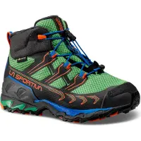 La Sportiva Ultra Raptor II Mid JR GTX, Mountain Hiking, Kids, Shoes, Mid Cut, G00R04 Carbon/Flame, 37 -